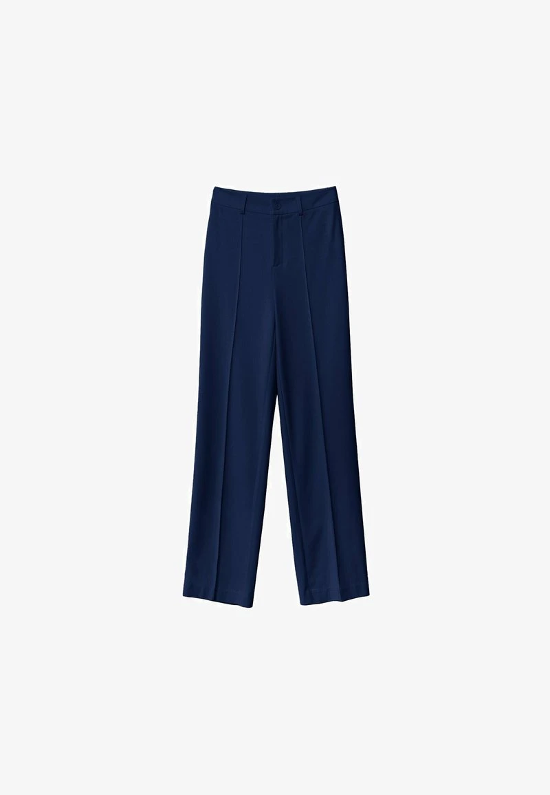 Stradivarius MIT MITTELNAHT - Stoffhose - Dark Blue 5 Stradivarius MIT MITTELNAHT - Stoffhose - Dark Blue – Bild 5