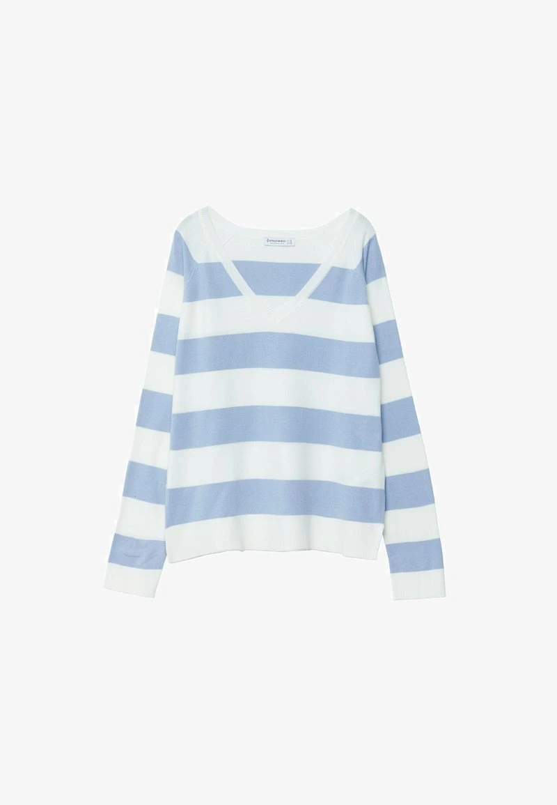 Stradivarius BASIC - Strickpullover - Blue 5 Stradivarius BASIC - Strickpullover - Blue – Bild 5