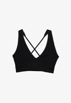Stradivarius SEAMLESS WITH CRISS-CROSS BACK - Bustier - Black -Stradivarius Deutschland Verkaufs-Shop 294c0216a6424a61830c66aac4e5d664