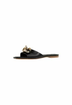 Stradivarius FLAT WITH LINK DETAIL - Pantolette Flach - Black -Stradivarius Deutschland Verkaufs-Shop 29b456938f544f63b2e1b27b84a3b332