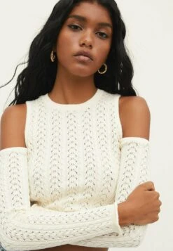 Stradivarius EXPOSED SHOULDER OPEN - Strickpullover - Stone -Stradivarius Deutschland Verkaufs-Shop 2b69bb7183fa40b28d697f2f1609c17b