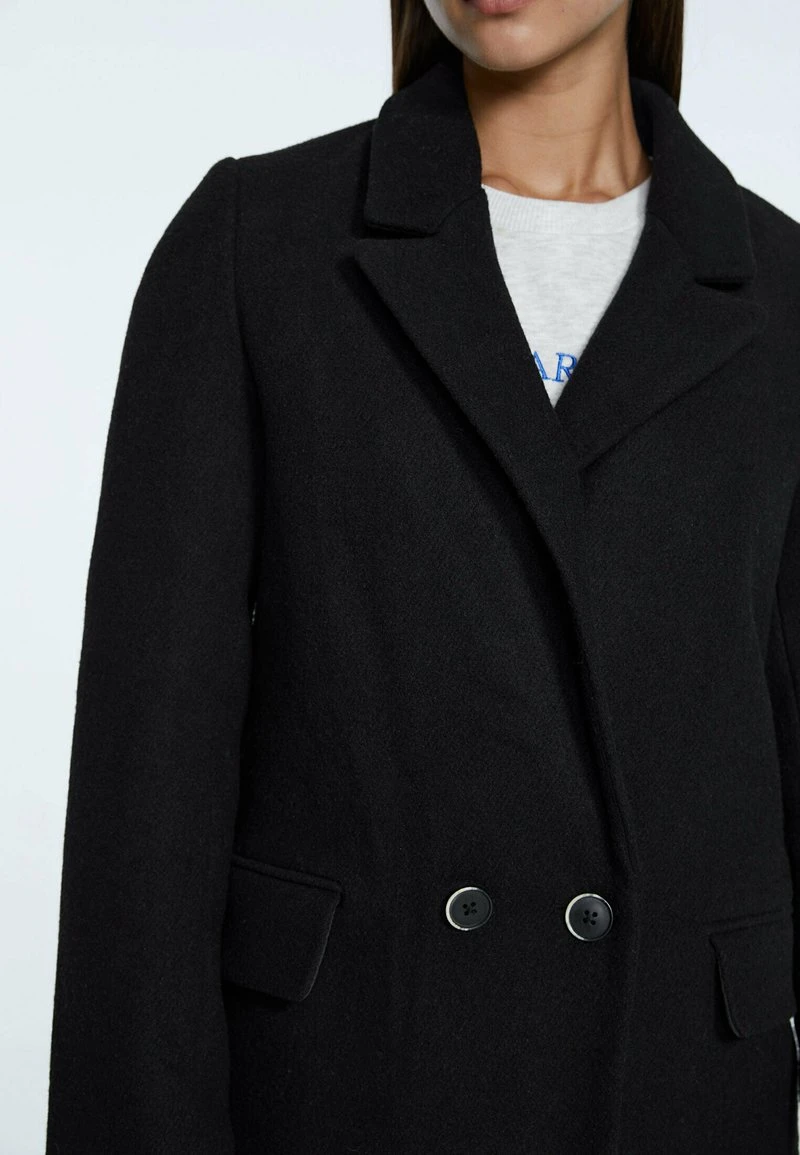 Stradivarius BASIC - Kurzmantel - Black 4 Stradivarius BASIC - Kurzmantel - Black – Bild 4