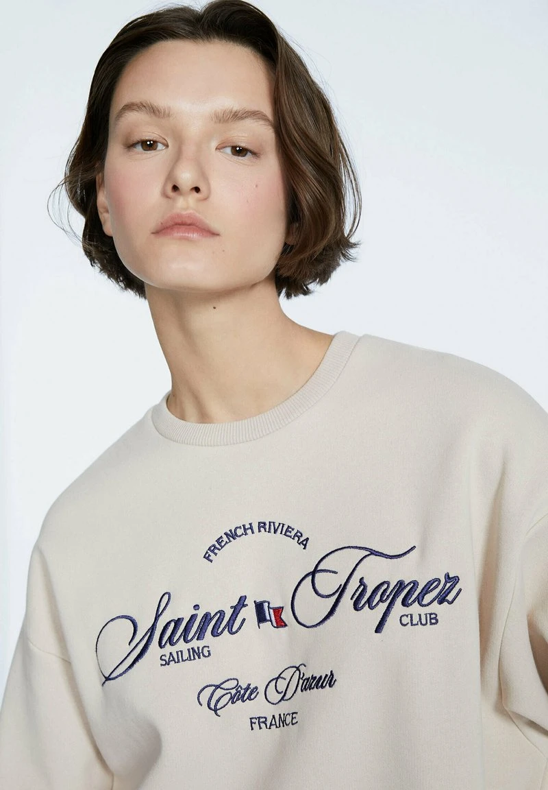 Stradivarius MIT STICKEREI 02501501 - Sweatshirt - Stone 4 Stradivarius MIT STICKEREI 02501501 - Sweatshirt - Stone – Bild 4