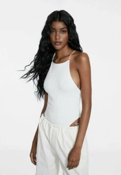 Stradivarius MIT MODISCHEM RÜCKEN - Top - Mottled Beige