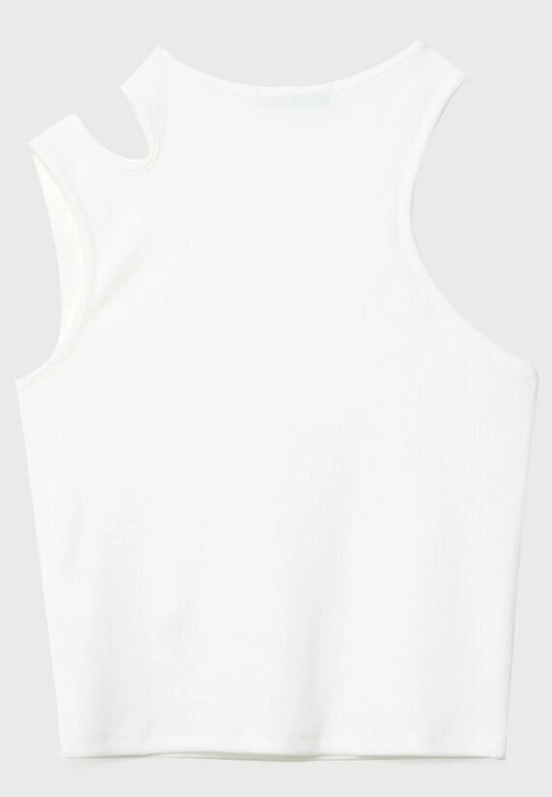 Stradivarius RACERBACK CUT-OUT - Top - White 6 Stradivarius RACERBACK CUT-OUT - Top - White – Bild 6