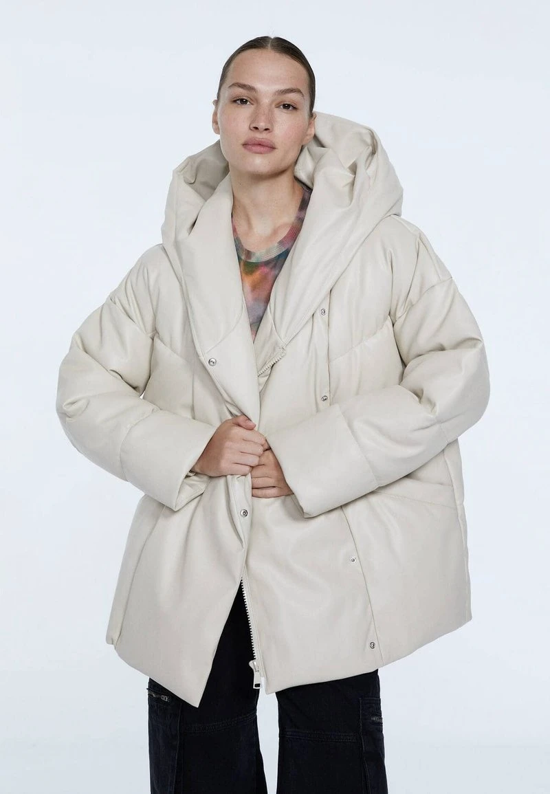 Stradivarius OVERSIZE - Wintermantel - White 1 Stradivarius OVERSIZE - Wintermantel - White