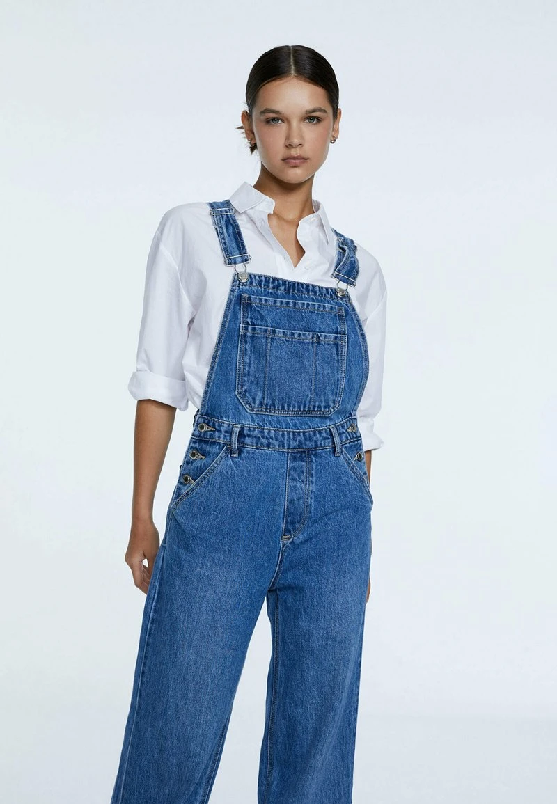 Stradivarius Latzhose - Mottled Royal Blue 4 Stradivarius Latzhose - Mottled Royal Blue – Bild 4