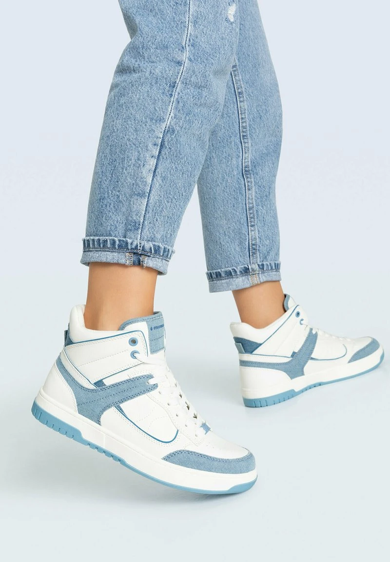 Stradivarius Sneaker High - Neon Blue 1 Stradivarius Sneaker High - Neon Blue