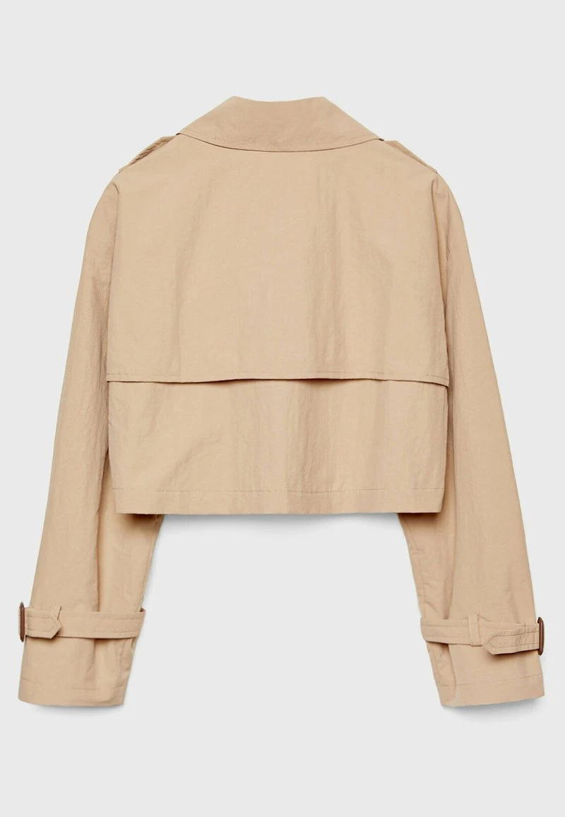 Stradivarius SHORT WITH CREASED EFFECT - Leichte Jacke - Stone 6 Stradivarius SHORT WITH CREASED EFFECT - Leichte Jacke - Stone – Bild 6