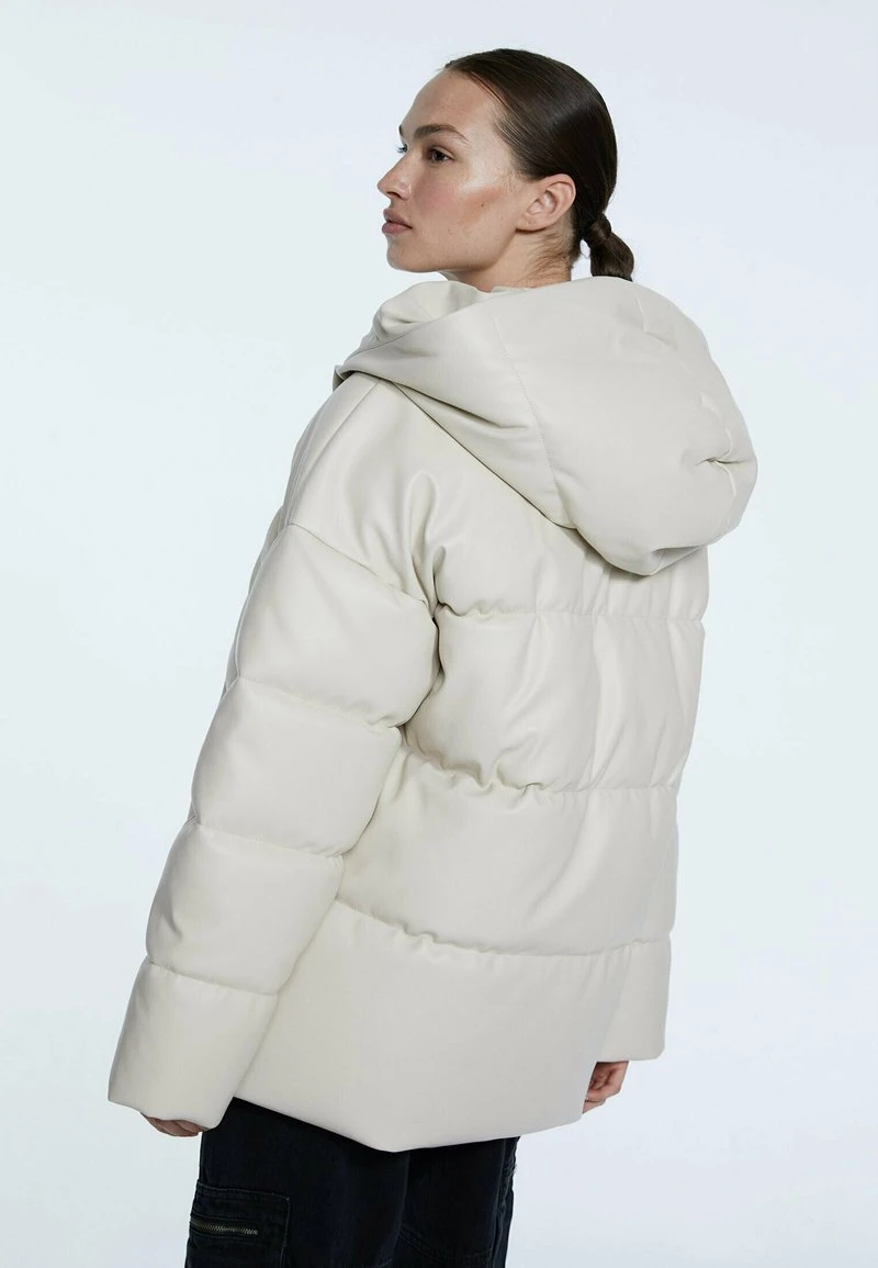 Stradivarius OVERSIZE - Wintermantel - White 3 Stradivarius OVERSIZE - Wintermantel - White – Bild 3