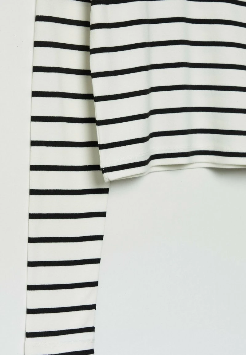 Stradivarius MIT STREIFEN - Langarmshirt - White 6 Stradivarius MIT STREIFEN - Langarmshirt - White – Bild 6