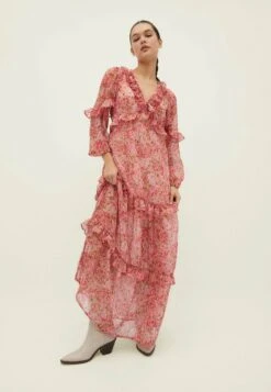 Stradivarius WITH RUFFLES - Maxikleid - Light Pink