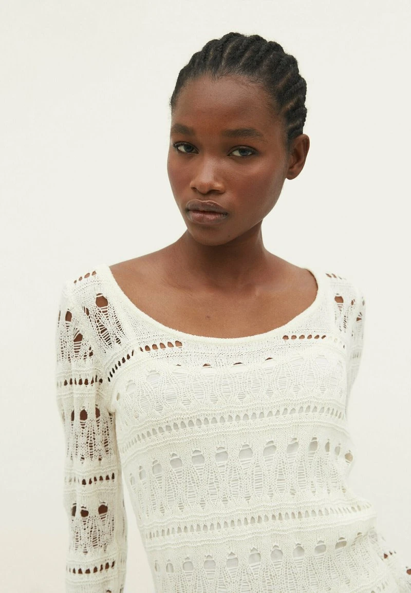 Stradivarius Strickkleid - Off White 4 Stradivarius Strickkleid - Off White – Bild 4