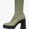 Stradivarius PLATEAU - High Heel Stiefelette - Grey