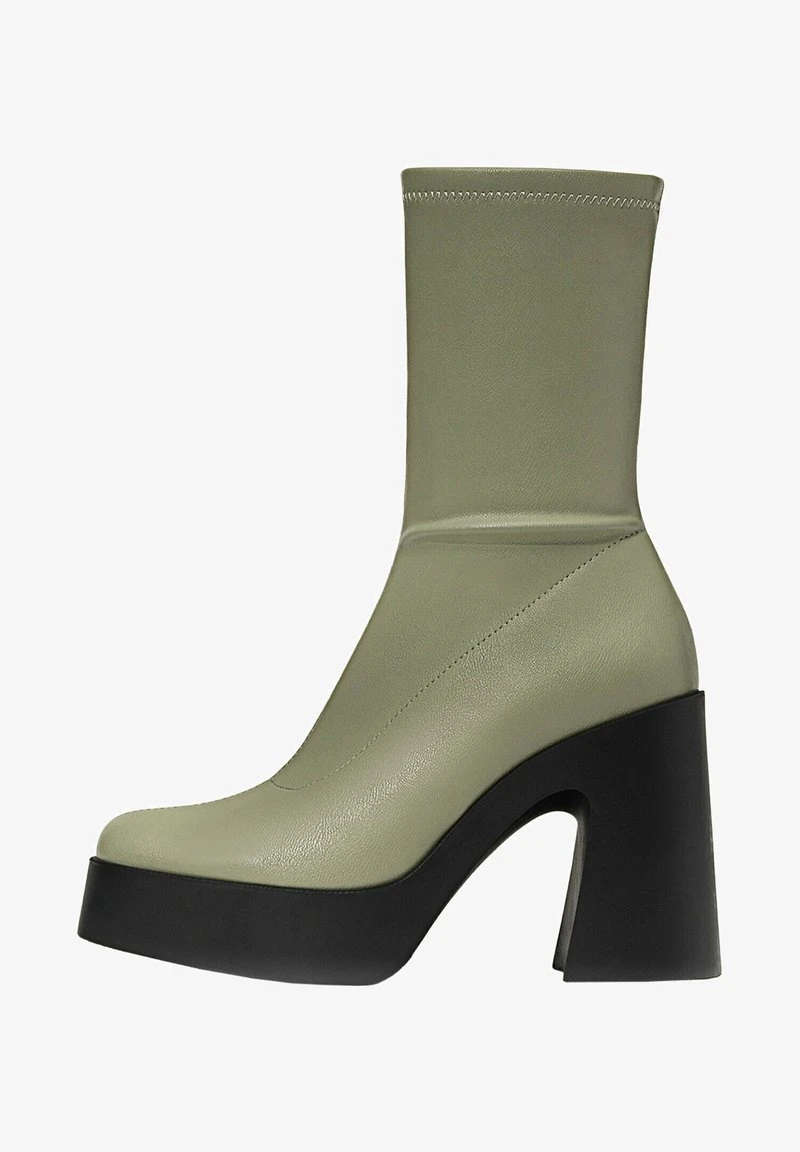 Stradivarius PLATEAU - High Heel Stiefelette - Grey 1 Stradivarius PLATEAU - High Heel Stiefelette - Grey