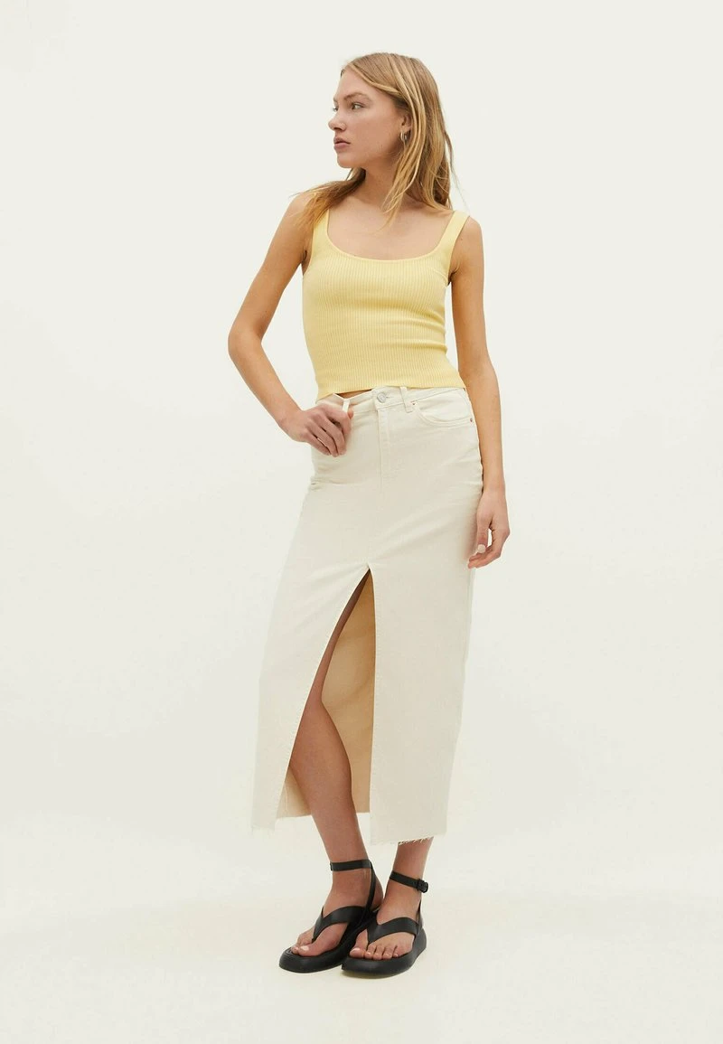 Stradivarius STRAPPY - Top - Yellow 2 Stradivarius STRAPPY - Top - Yellow – Bild 2