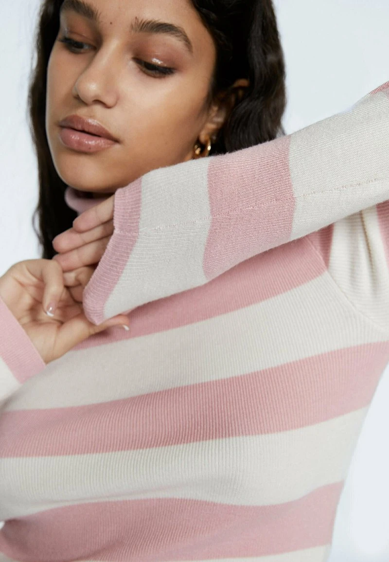 Stradivarius LANGER - Strickpullover - Light Pink 4 Stradivarius LANGER - Strickpullover - Light Pink – Bild 4