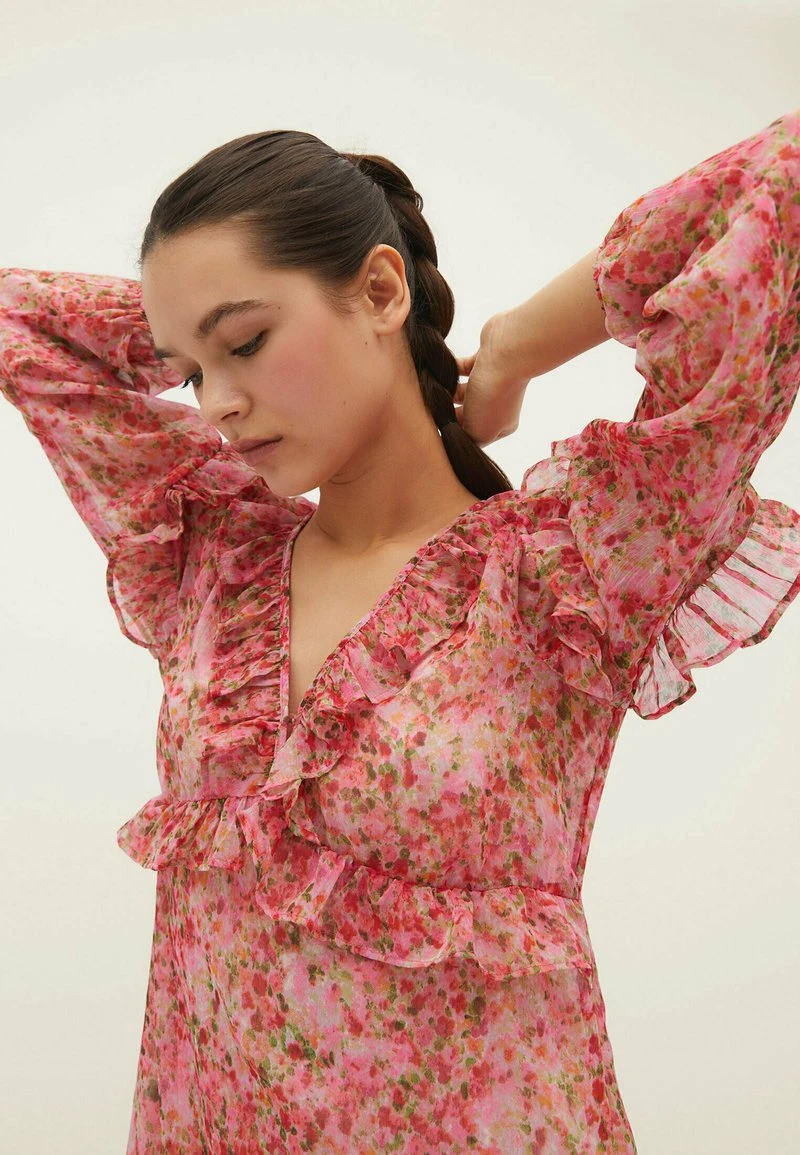 Stradivarius WITH RUFFLES - Maxikleid - Light Pink 4 Stradivarius WITH RUFFLES - Maxikleid - Light Pink – Bild 4