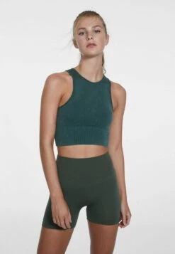 Stradivarius SEAMLESS SPORTY - Shorts - Khaki