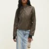 Stradivarius FADED - Kunstlederjacke - Camel