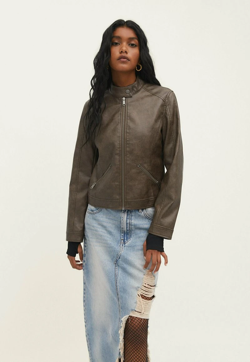 Stradivarius FADED - Kunstlederjacke - Camel 1 Stradivarius FADED - Kunstlederjacke - Camel