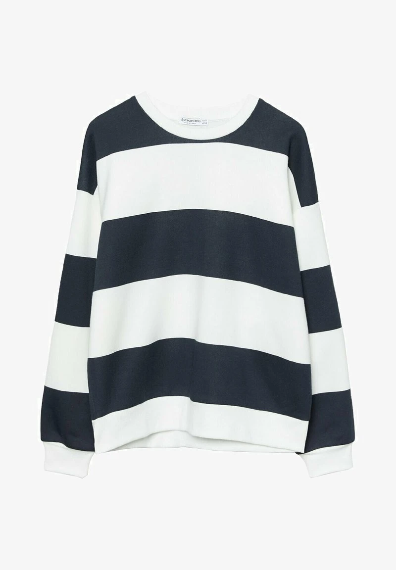 Stradivarius GESTREIFTES - Sweatshirt - Dark Blue 5 Stradivarius GESTREIFTES - Sweatshirt - Dark Blue – Bild 5