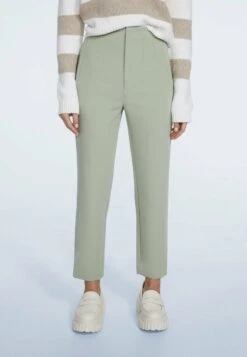 Stradivarius ELEGANTE BUNDFALTEN - Stoffhose - Khaki