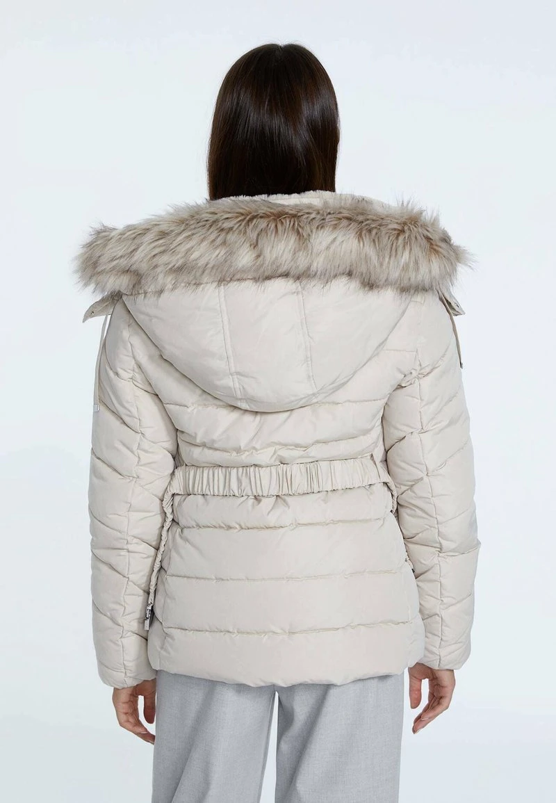 Stradivarius MIT ABNEHMBARER KAPUZE - Winterjacke - Beige 3 Stradivarius MIT ABNEHMBARER KAPUZE - Winterjacke - Beige – Bild 3