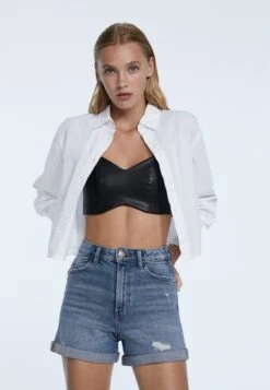 Stradivarius Jeans Shorts - Blue Denim