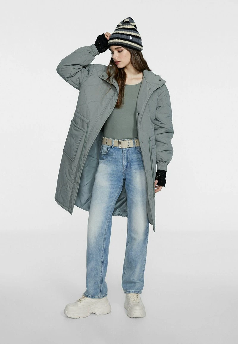 Stradivarius LONG - Wintermantel - Khaki 2 Stradivarius LONG - Wintermantel - Khaki – Bild 2