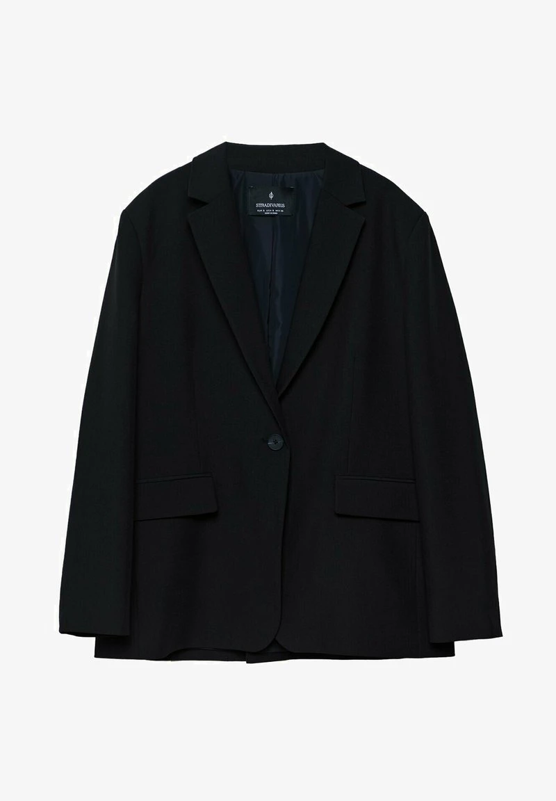 Stradivarius STRAIGHT FIT - Kurzmantel - Black 5 Stradivarius STRAIGHT FIT - Kurzmantel - Black – Bild 5