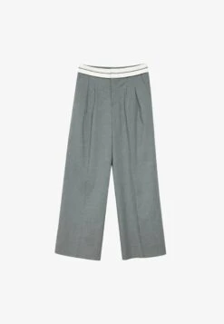 Stradivarius MIT UMGESCHLAGENEM BUND - Stoffhose - Grey 10 Stradivarius MIT UMGESCHLAGENEM BUND - Stoffhose - Grey -Stradivarius Deutschland Verkaufs-Shop 46e6a6093db846239c00aba6af167814