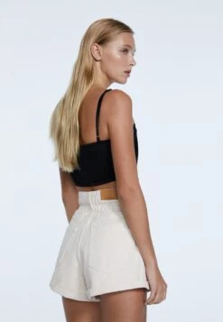 Stradivarius BALLOON - Jeans Shorts - Mottled Beige -Stradivarius Deutschland Verkaufs-Shop 491d22d974cb47cfaa365acb4b207335