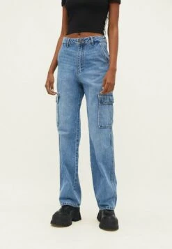 Stradivarius Jeans Straight Leg - Blue Denim
