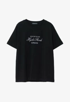 Stradivarius EMBROIDERED - T-Shirt Print - Black 10 Stradivarius EMBROIDERED - T-Shirt Print - Black -Stradivarius Deutschland Verkaufs-Shop 4abb3773fe3544279569cdfe530db95e