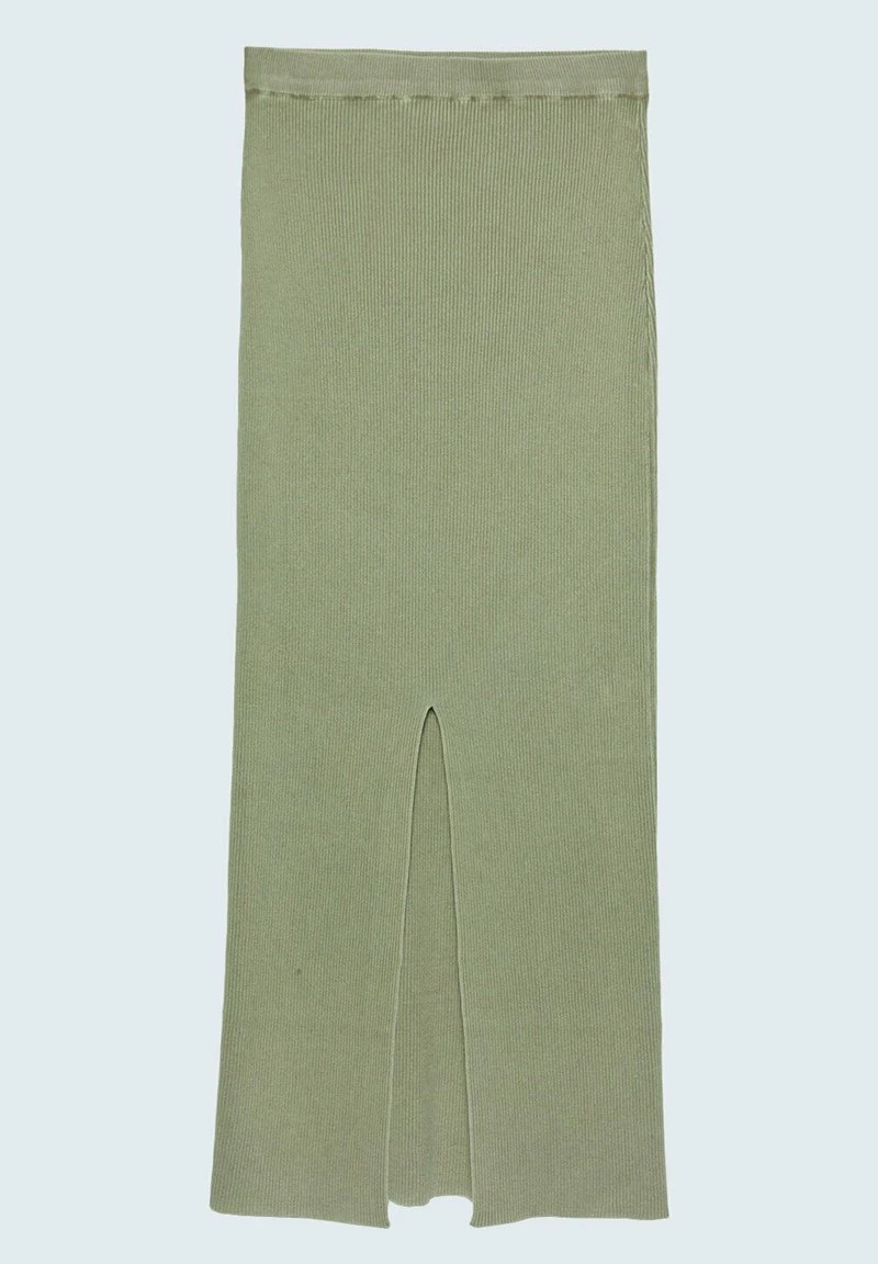 Stradivarius LONG - Maxirock - Khaki 6 Stradivarius LONG - Maxirock - Khaki – Bild 6