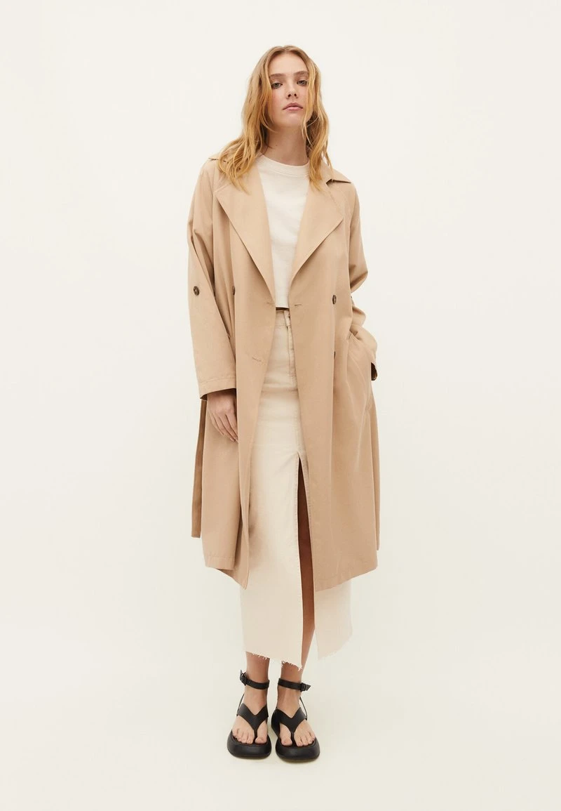 Stradivarius Trenchcoat - Stone 2 Stradivarius Trenchcoat - Stone – Bild 2