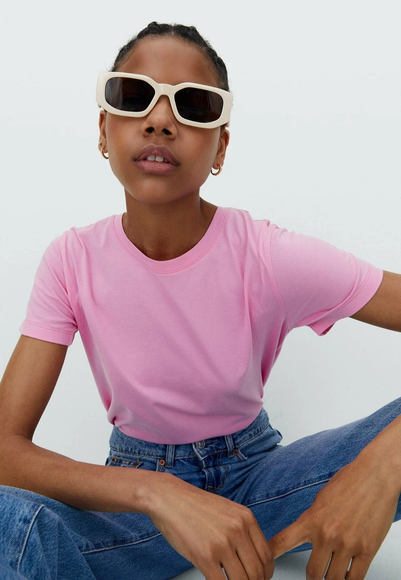 Stradivarius T-Shirt Basic - Pink 4 Stradivarius T-Shirt Basic - Pink – Bild 4