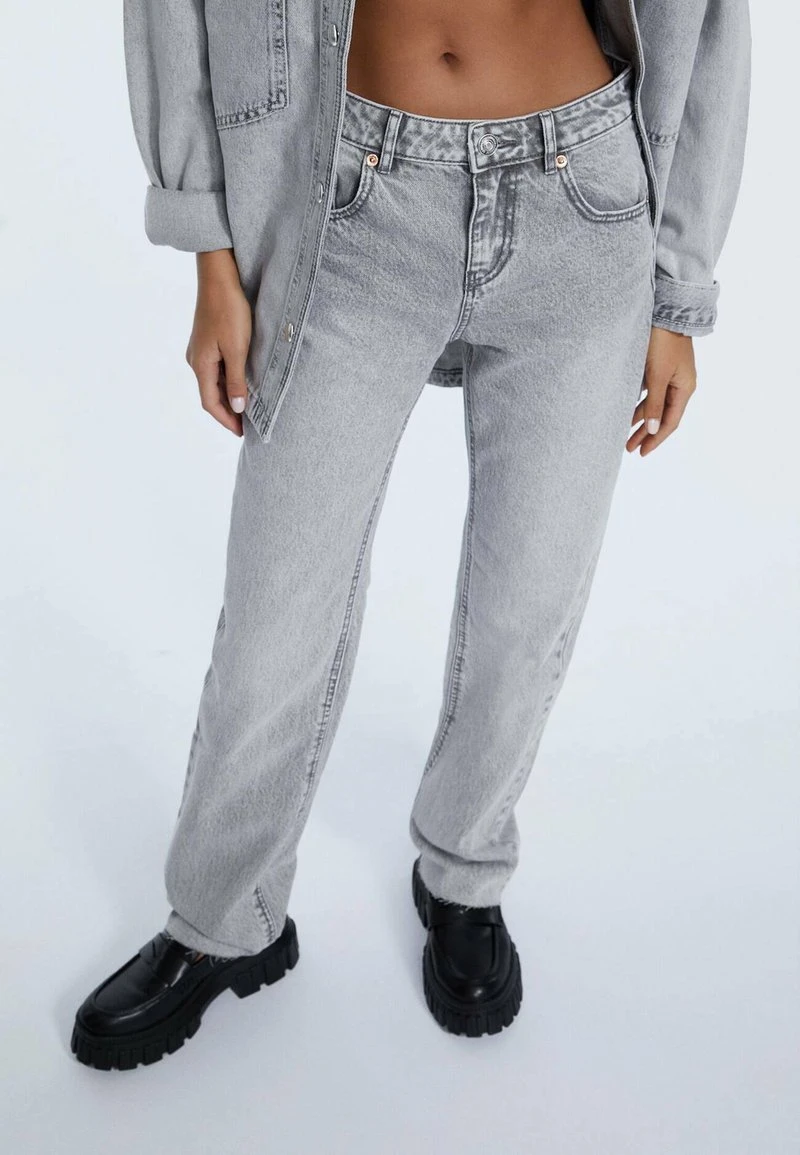Stradivarius STRAIGHT FIT - Jeans Straight Leg - Dark Grey 1 Stradivarius STRAIGHT FIT - Jeans Straight Leg - Dark Grey