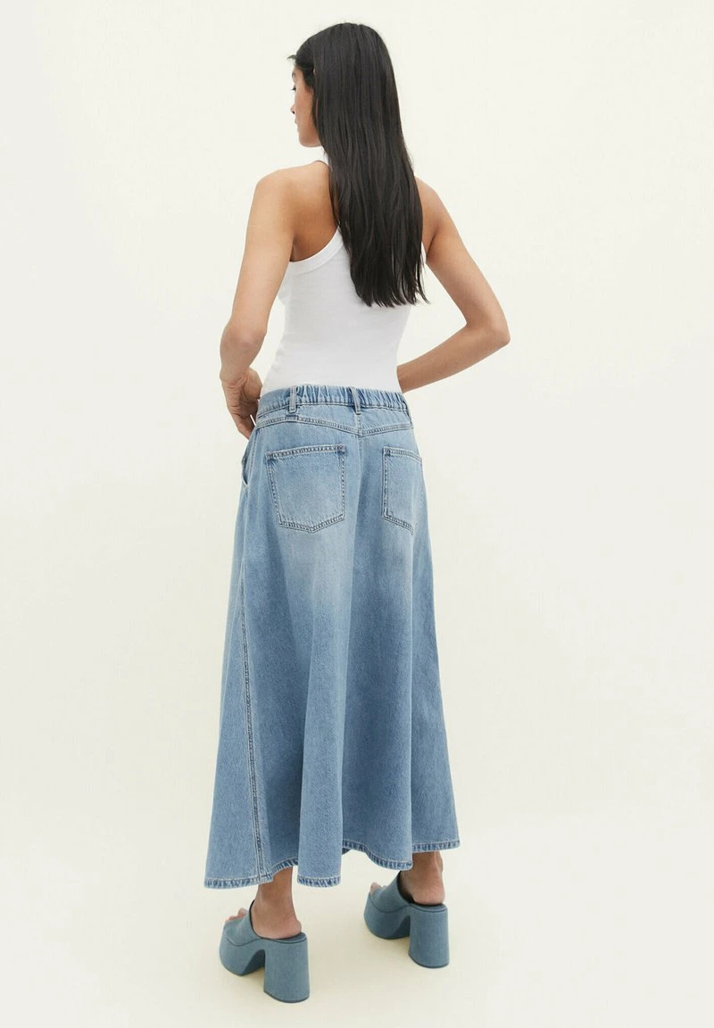 Stradivarius LONG FLOWING - Maxirock - Light Blue 3 Stradivarius LONG FLOWING - Maxirock - Light Blue – Bild 3