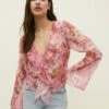 Stradivarius WITH RUFFLES - Bluse - Pink