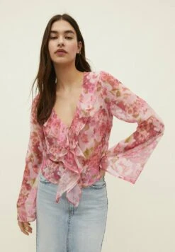 Stradivarius WITH RUFFLES - Bluse - Pink