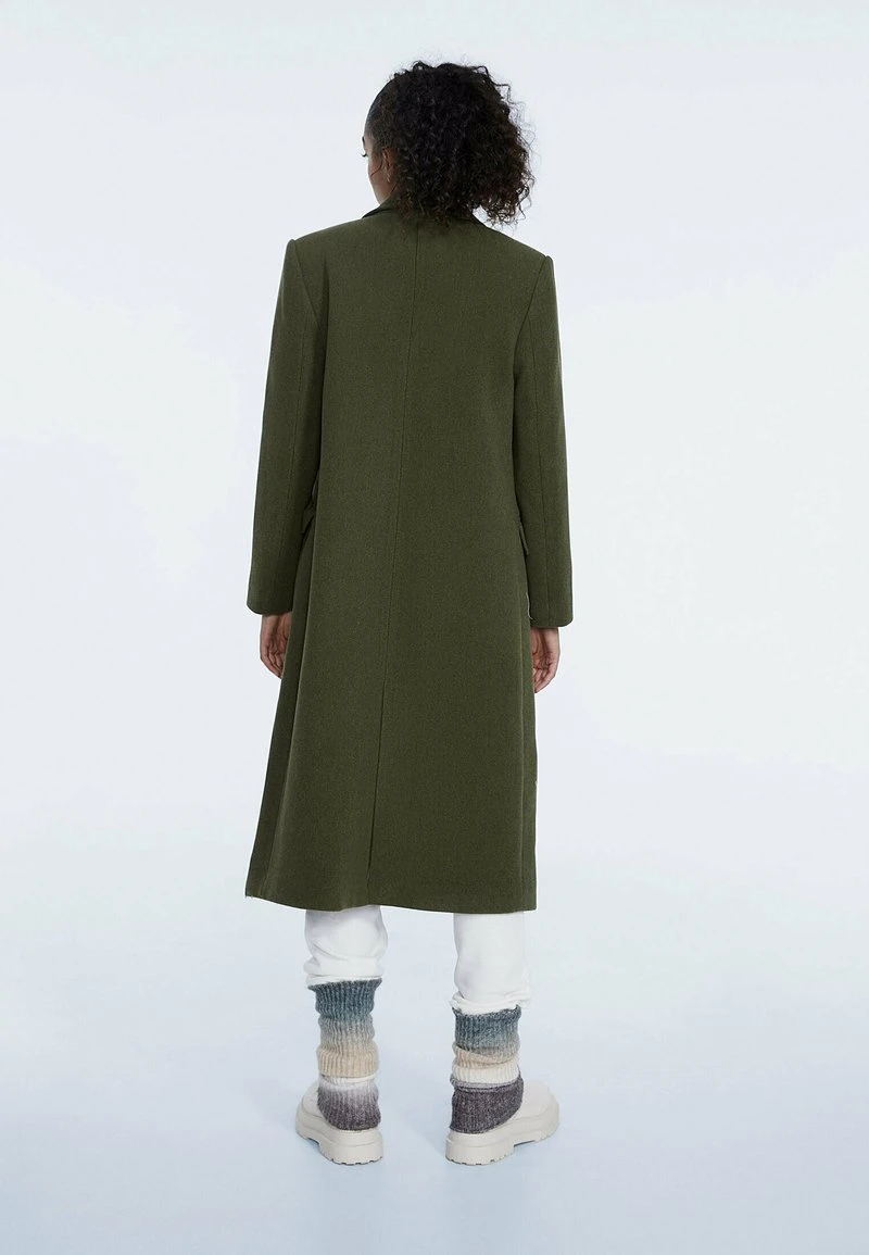 Stradivarius MIT KNÖPFEN - Klassischer Mantel - Khaki 2 Stradivarius MIT KNÖPFEN - Klassischer Mantel - Khaki – Bild 2