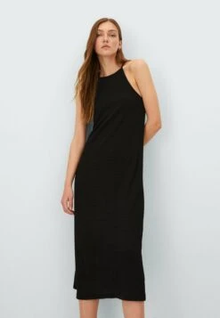 Stradivarius NECKHOLDER - Strickkleid - Black