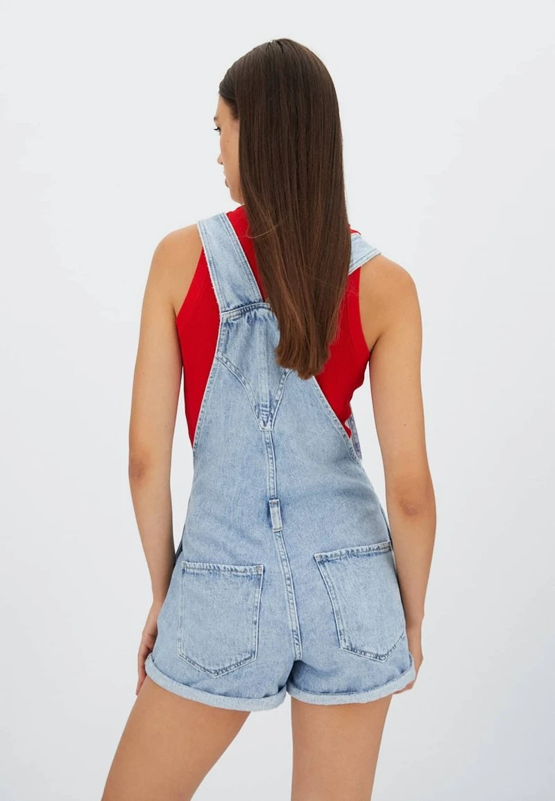 Stradivarius Latzhose - Light-blue Denim 3 Stradivarius Latzhose - Light-blue Denim – Bild 3