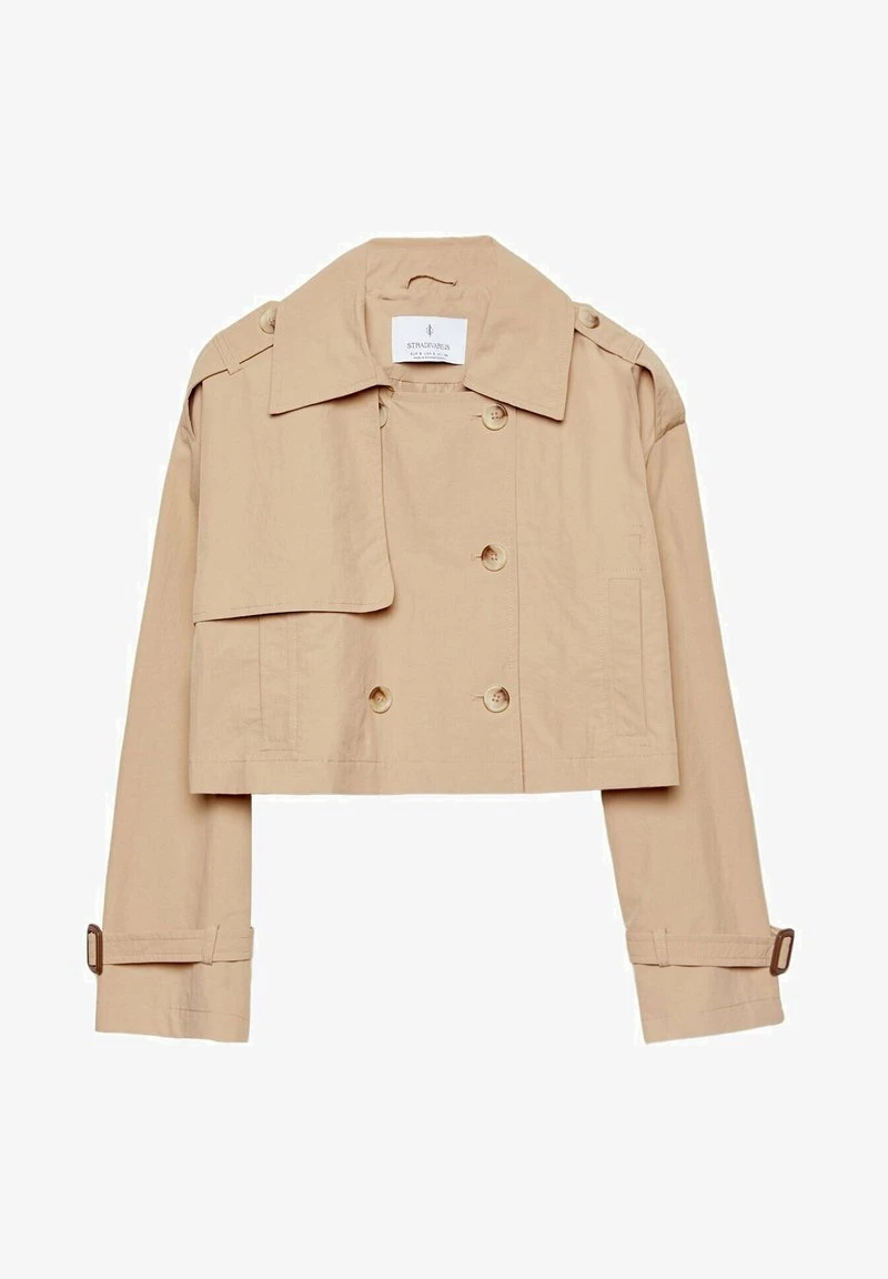 Stradivarius SHORT WITH CREASED EFFECT - Leichte Jacke - Stone 5 Stradivarius SHORT WITH CREASED EFFECT - Leichte Jacke - Stone – Bild 5