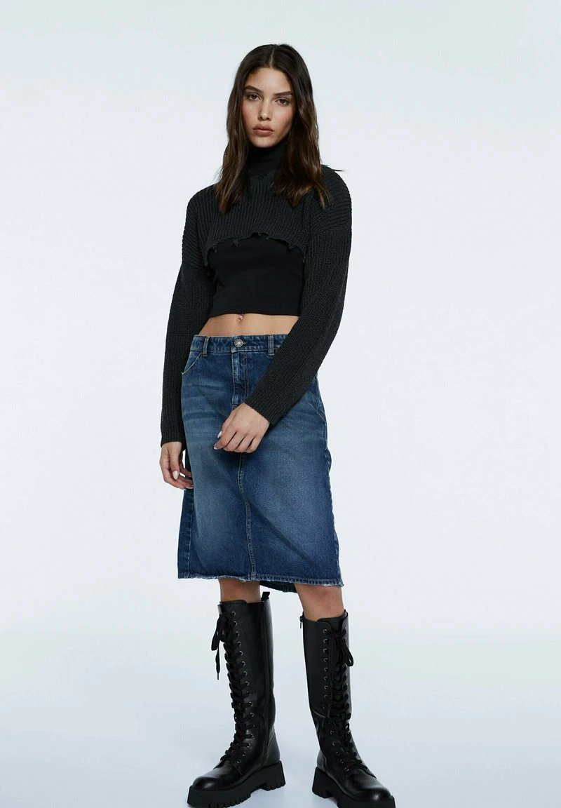 Stradivarius GODET - A-Linien-Rock - Stone Blue Denim 2 Stradivarius GODET - A-Linien-Rock - Stone Blue Denim – Bild 2