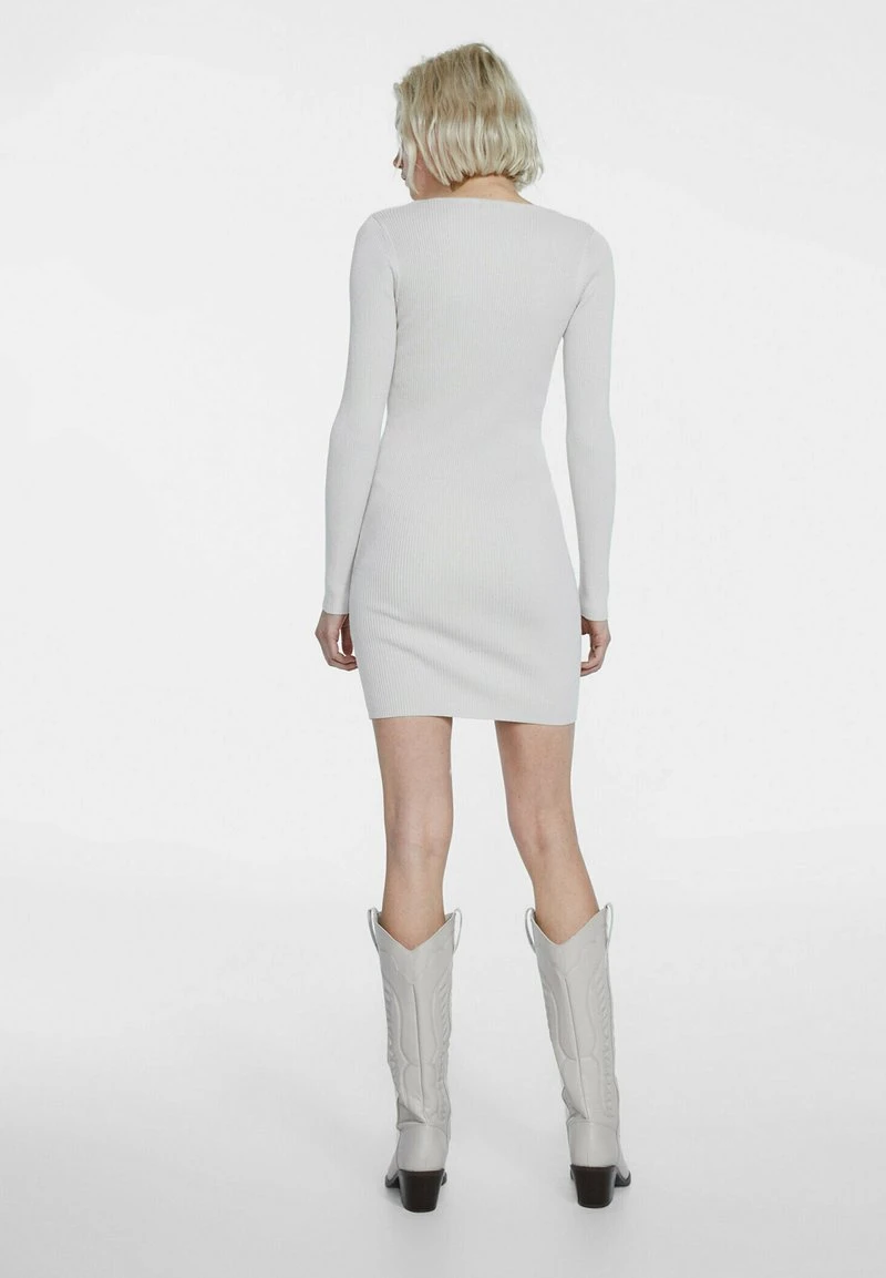 Stradivarius WITH BUTTONS - Etuikleid - Stone 3 Stradivarius WITH BUTTONS - Etuikleid - Stone – Bild 3