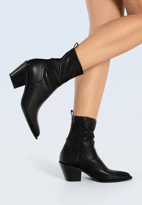 Stradivarius 19405170 - Cowboy-/Bikerstiefelette - Black 1 Stradivarius 19405170 - Cowboy-/Bikerstiefelette - Black