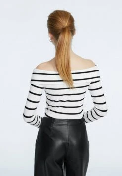 Stradivarius GESTREIFTES MIT CARMEN AUSSCHNITT - Langarmshirt - White 8 Stradivarius GESTREIFTES MIT CARMEN AUSSCHNITT - Langarmshirt - White -Stradivarius Deutschland Verkaufs-Shop 56b5eff95f3f48c8a5c1e55690548842